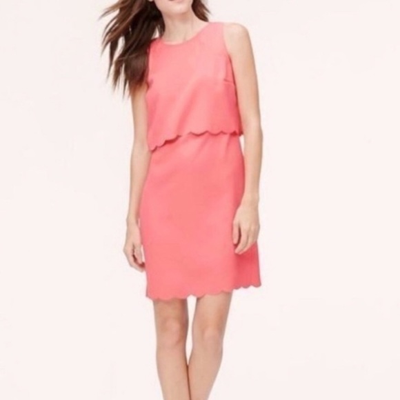 Loft Scalloped pink dress - Picture 2 of 5